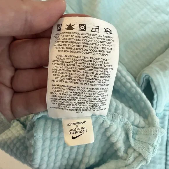 Nike Running Womens Therma Sphere Element Half-Zip Shirt Long Sleeve Blue Size S - Picture 10 of 13